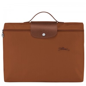 Longchamp Le Pliage Green S Briefcase Cognac | 2851JZXPS