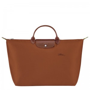 Longchamp Le Pliage Green S Travel Bag Cognac | 4978IMBTW