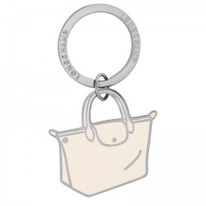 Longchamp Le Pliage Key Rings Ecru | 1408UAHLF