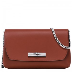 Longchamp Le Roseau Clutch Mahogany | 2071KDIEQ