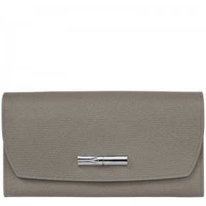 Longchamp Le Roseau Continental Wallet Turtledove | 2065WRQDK