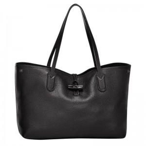 Longchamp Le Roseau Essential L Tote Bag Schwarz | 7568FYBTJ