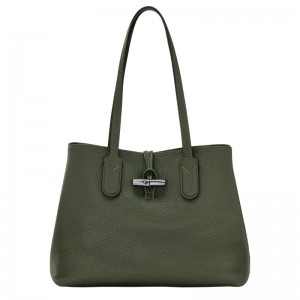 Longchamp Le Roseau Essential M Tote Bag Khaki | 0729BRAYC