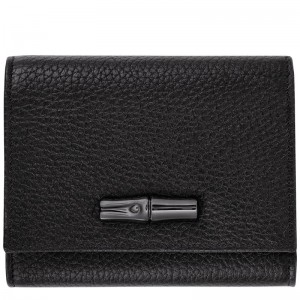 Longchamp Le Roseau Essential Wallet Schwarz | 9546FSDUH