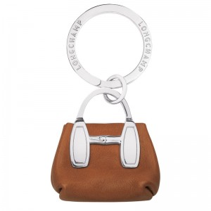 Longchamp Le Roseau Key Rings Cognac | 0693TRVEG