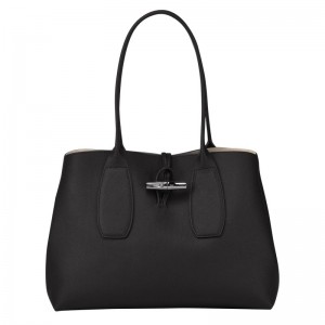 Longchamp Le Roseau L Tote Bag Schwarz | 2491ACEUK