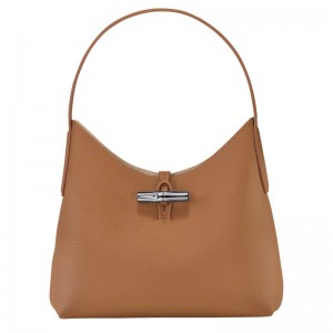 Longchamp Le Roseau M Hobo Bag Natural | 4895MKGNC