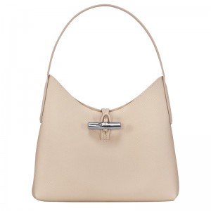 Longchamp Le Roseau M Hobo Bag Paper | 4023TSOPG