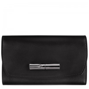 Longchamp Le Roseau Wallet Schwarz | 2845PXGBK