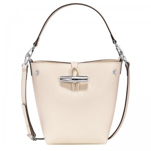 Longchamp Le Roseau Xs Bucket Bag Ecru | 2308DIOVP