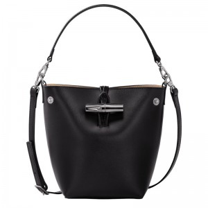 Longchamp Le Roseau Xs Bucket Bag Schwarz | 1283IPDBO