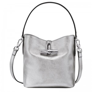 Longchamp Le Roseau Xs Bucket Bag Silber | 3620FUYQS