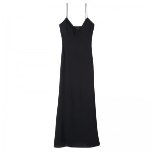 Longchamp Long Dress Schwarz | 3659TEDXL