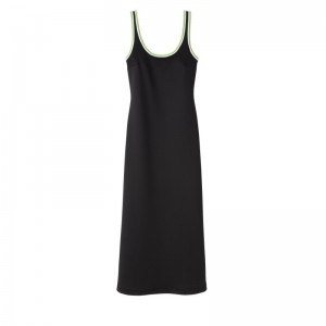 Longchamp Long Dress Schwarz | 4586EMKSQ