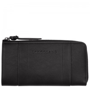 Longchamp Longchamp 3d Zip Around Wallet Schwarz | 1023ZANUD