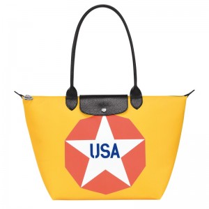 Longchamp Longchamp X Robert Indiana L Tote Bag Blau | 4569AVCUR