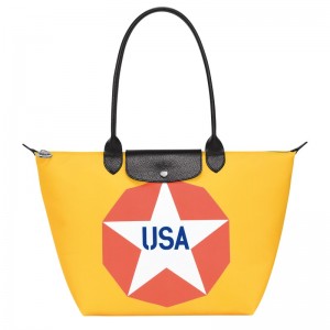 Longchamp Longchamp X Robert Indiana L Tote Bag Blau | 7835SUBTN