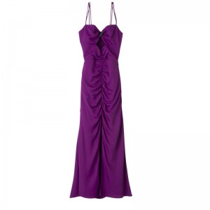 Longchamp Midi Dress Violet | 8960YIRNM