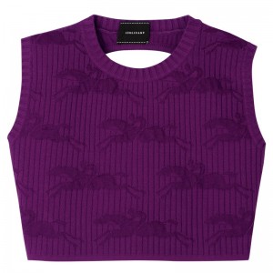 Longchamp Sleeveless Top Violet | 6507RJFVM