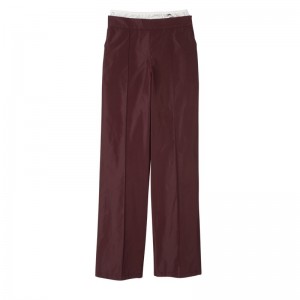 Longchamp Straight Pants With Patch Bordeaux | 5712TLJWH