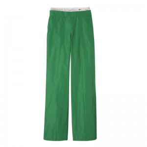 Longchamp Straight Pants With Patch Grün | 7106GEYAV