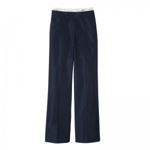 Longchamp Straight Pants With Patch Navy | 1683ZAJIV