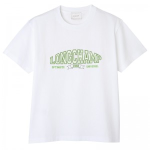 Longchamp T-shirt Weiß | 6513PVYQO