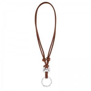 Longchamp Épure Key Ring Braun | 9421HVJQU