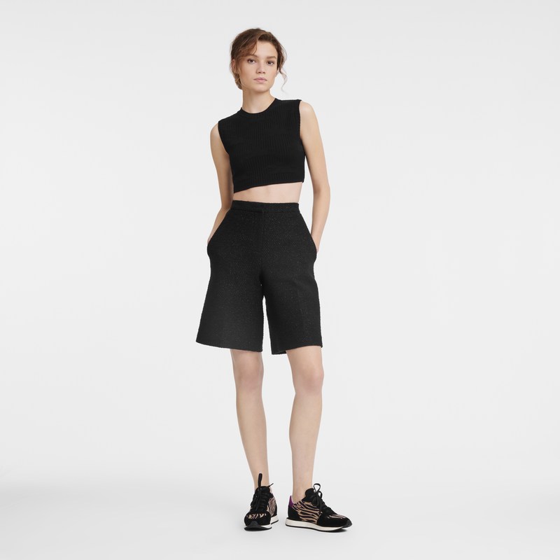 Longchamp Bermuda Shorts Schwarz | 2986DBRZU