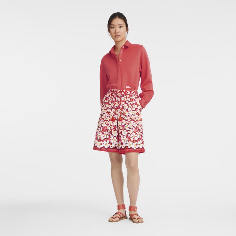 Longchamp Bermuda Shorts Strawberry | 9604BLROP