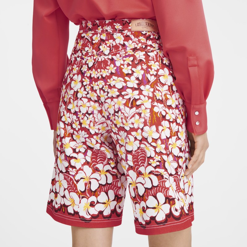 Longchamp Bermuda Shorts Strawberry | 9604BLROP