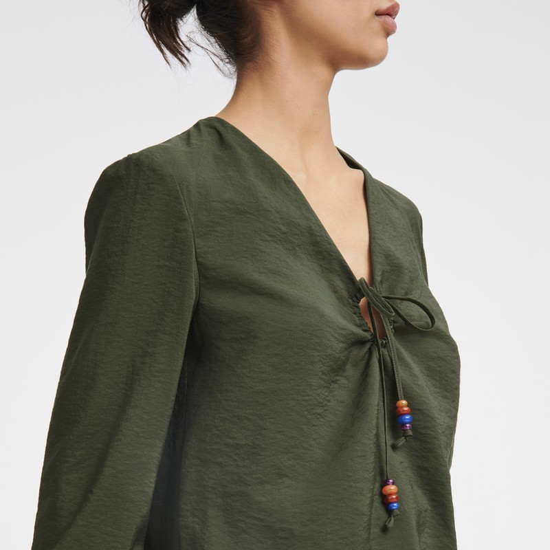 Longchamp Blouse Khaki | 2389TMAUW