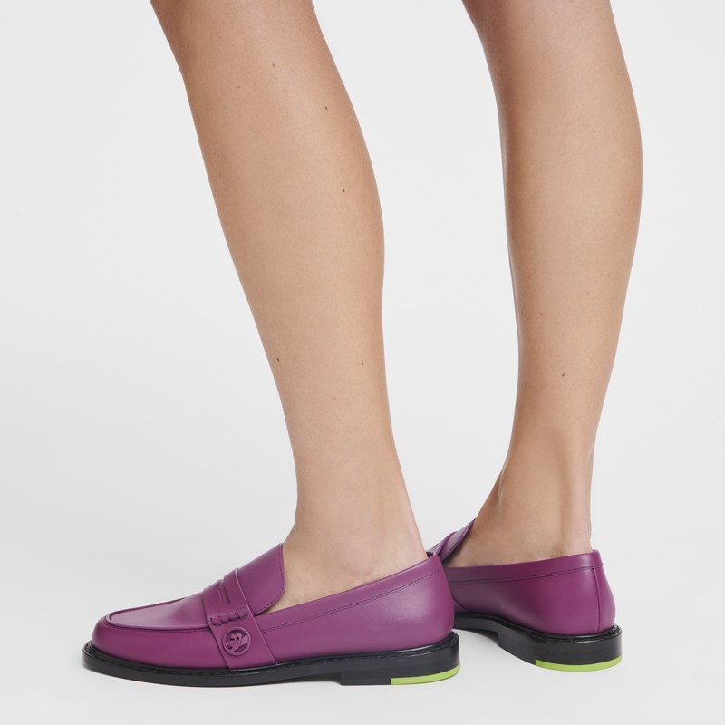 Longchamp Box-trot Loafer Violet | 0875AUGNF