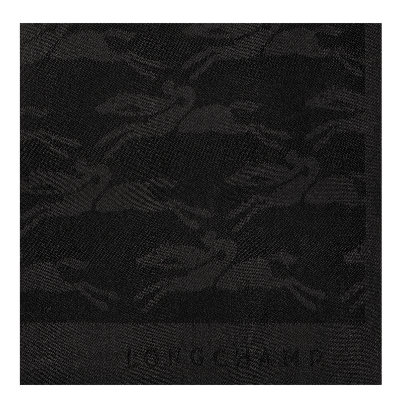 Longchamp Chevaux Jacquard Stole Schwarz | 2017WOYFG