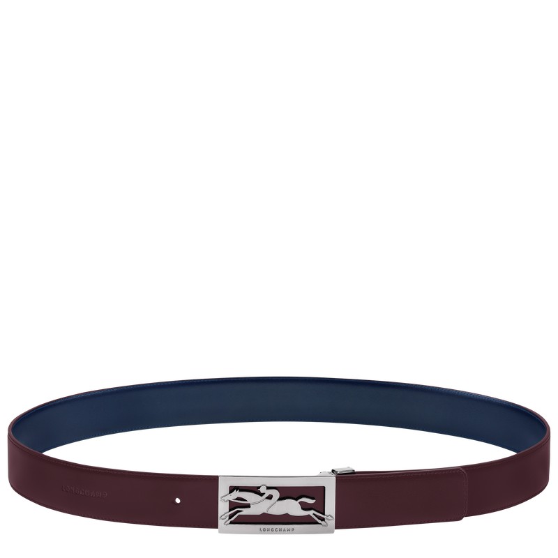 Longchamp Delta Box Belt Navy Bordeaux | 2198MGDLP