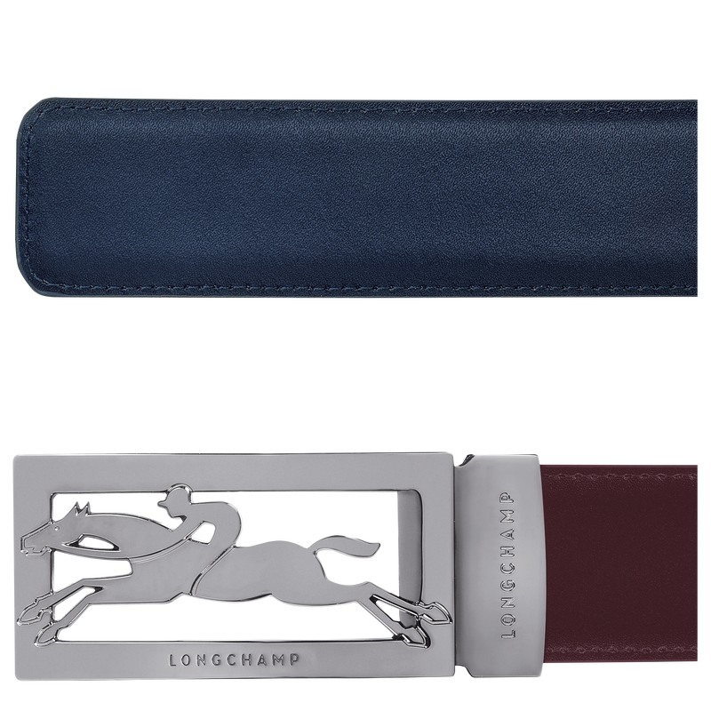 Longchamp Delta Box Belt Navy Bordeaux | 2198MGDLP