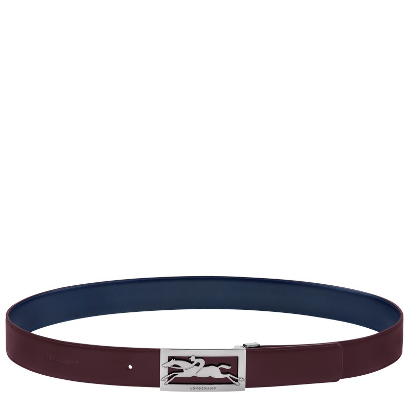 Longchamp Delta Box Belt Navy Bordeaux | 1028RLKXI