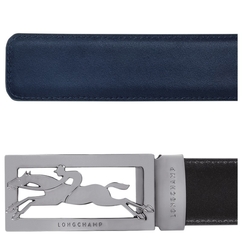 Longchamp Delta Box Belt Schwarz Navy | 6548YZFDV