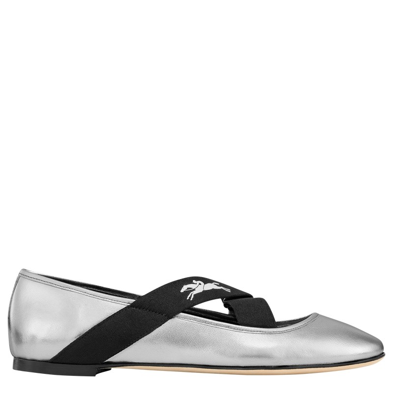 Longchamp Energy Ballerinas Silber | 8579NMLCQ