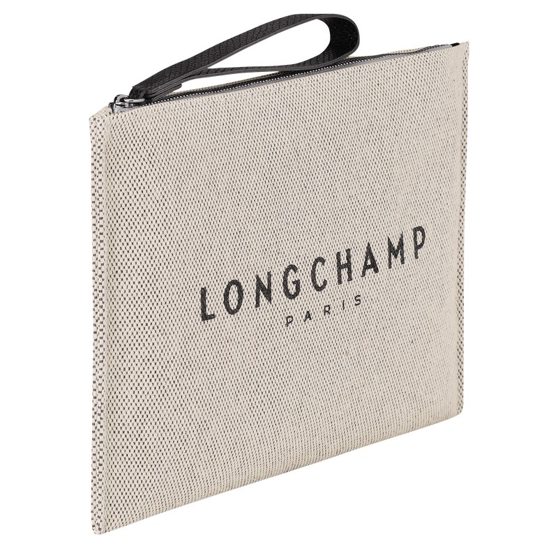 Longchamp Essential Pouch Ecru | 8964FKZXN