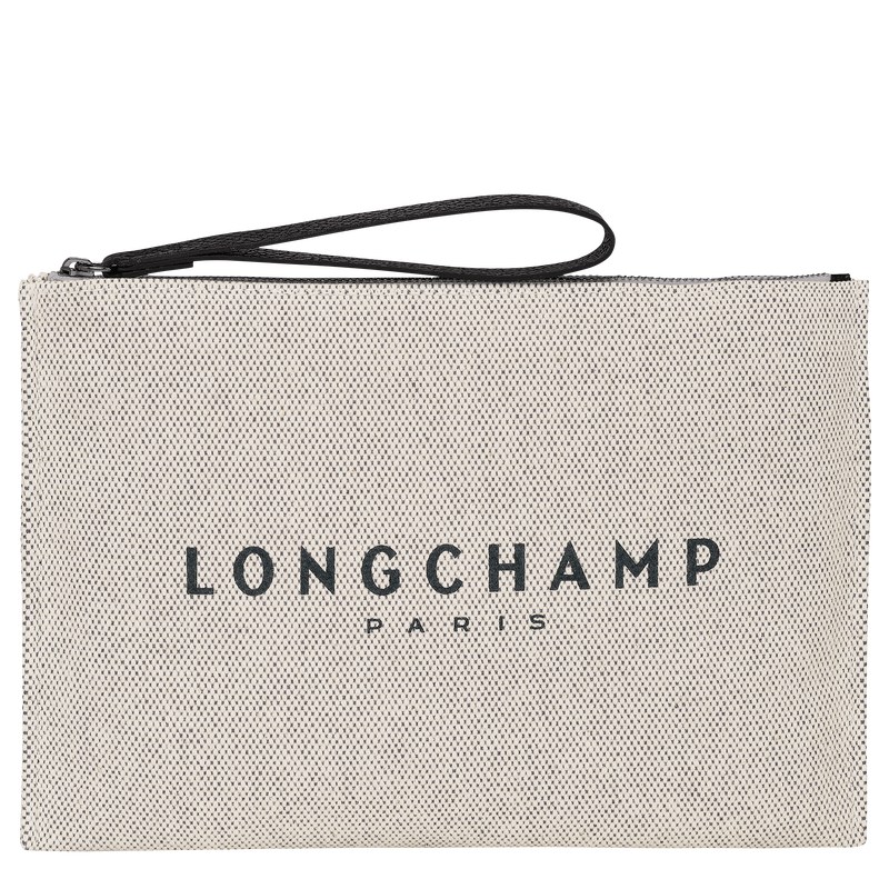 Longchamp Essential Pouch Ecru | 8964FKZXN