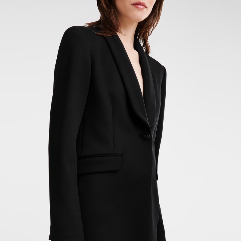 Longchamp Fitted Jacket Schwarz | 7826CDMWE