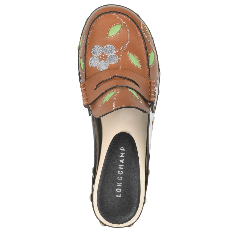 Longchamp La Cigale Clogs Cognac | 5902MHKOZ