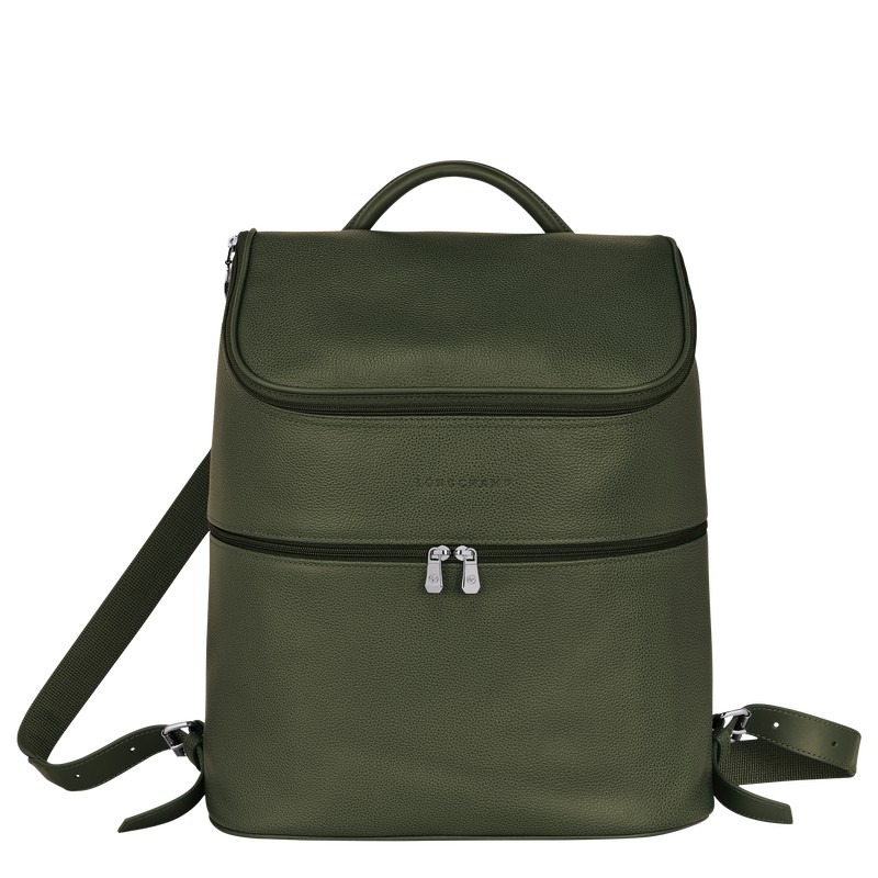 Longchamp Le Foulonné Backpack Khaki | 2417KGVTA