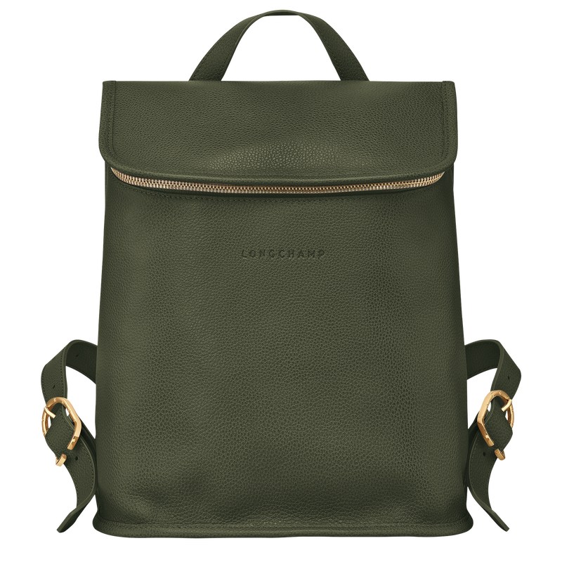 Longchamp Le Foulonné Backpack Khaki | 7964BUPWA