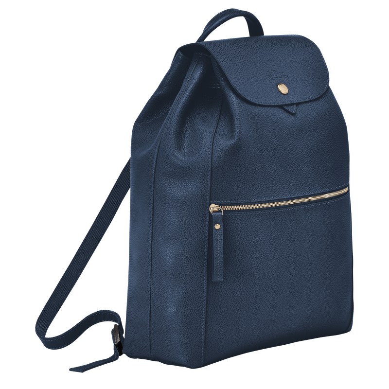 Longchamp Le Foulonné Backpack Navy | 9258XHFLC