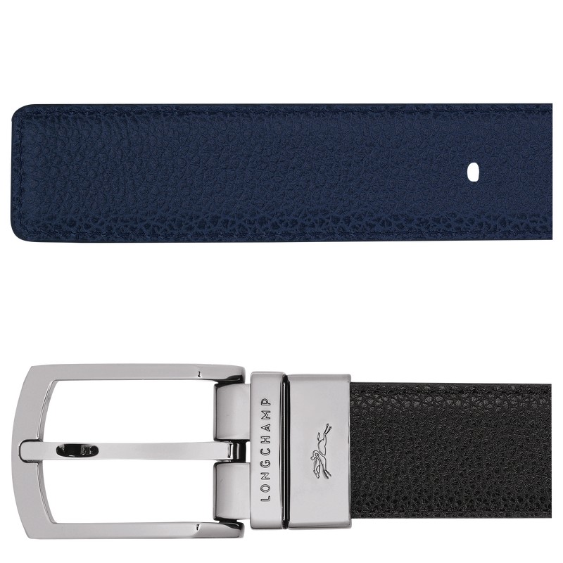 Longchamp Le Foulonné Belt Schwarz Navy | 7326FCXGY