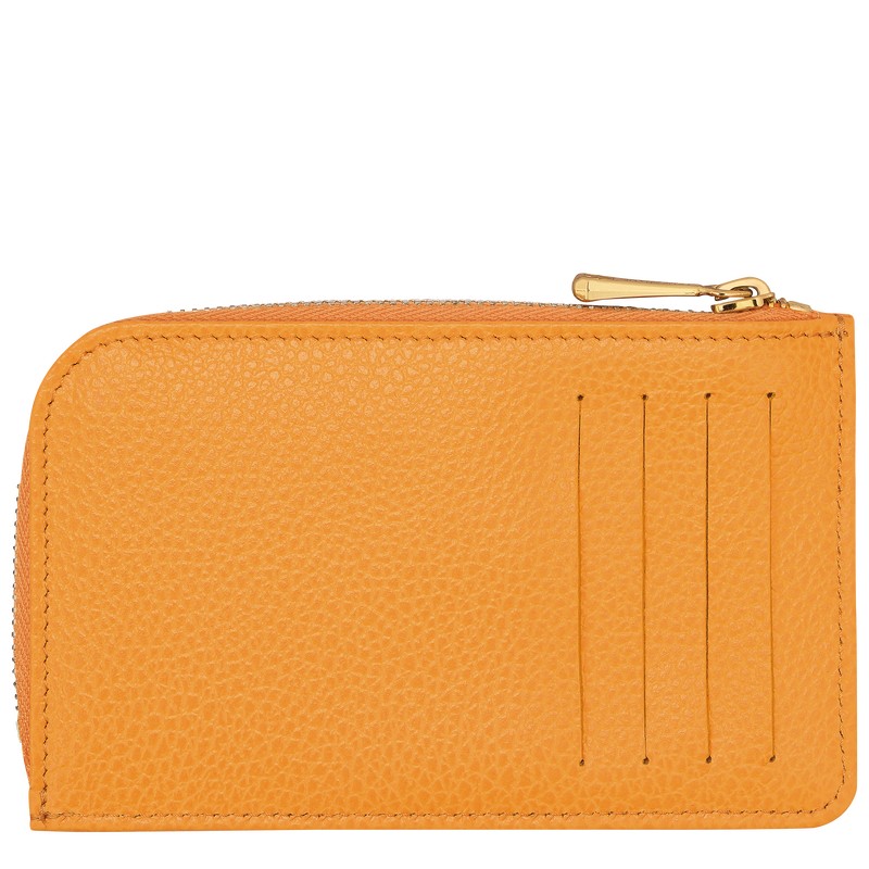 Longchamp Le Foulonné Card Holder Aprikose | 1349AYHDP