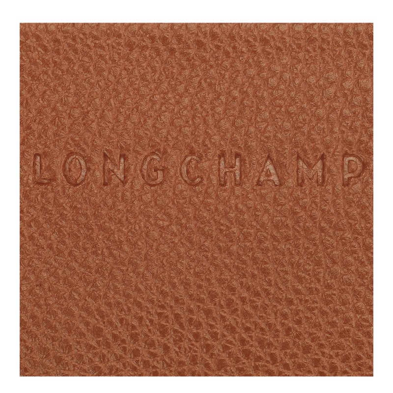 Longchamp Le Foulonné Card Holder Caramel | 1342KVCMX