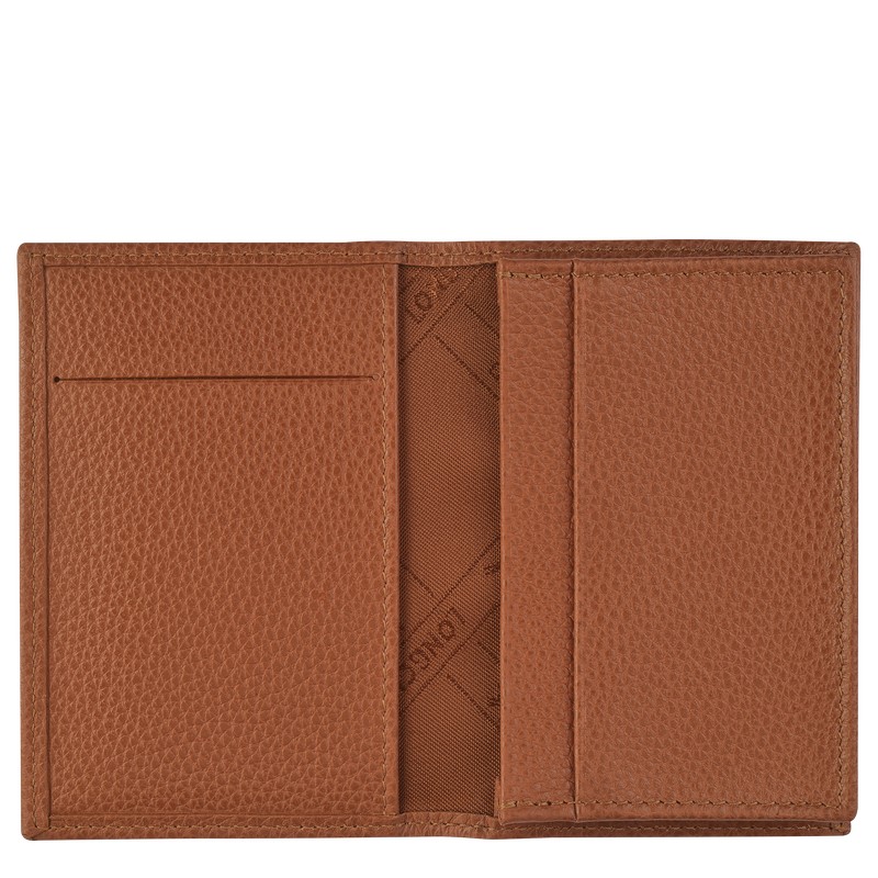 Longchamp Le Foulonné Card Holder Caramel | 4061APXIB